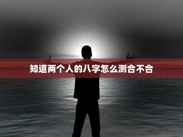 知道两个人的八字怎么测合不合