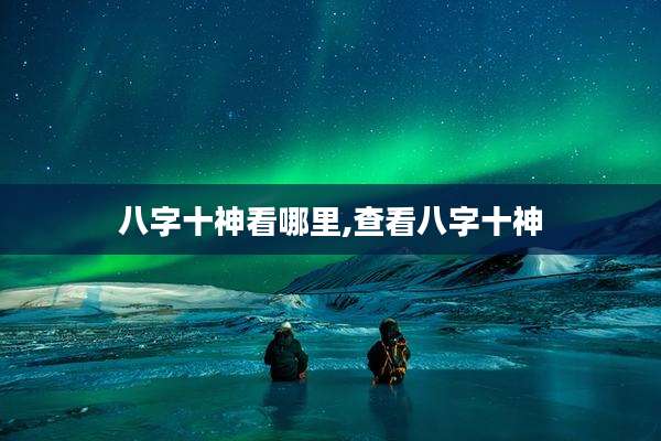 八字十神看哪里,查看八字十神