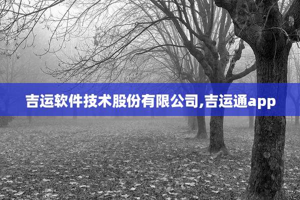吉运软件技术股份有限公司,吉运通app