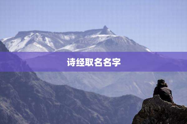 诗经取名名字