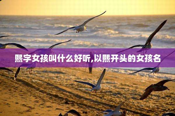 熙字女孩叫什么好听,以熙开头的女孩名