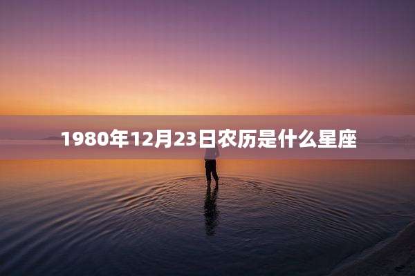 1980年12月23日农历是什么星座