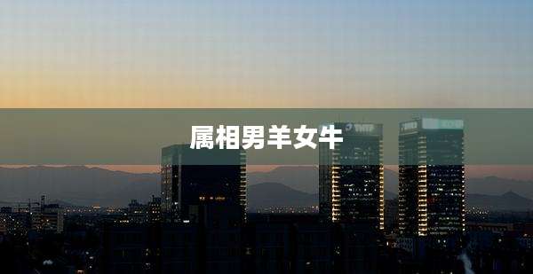 属相男羊女牛