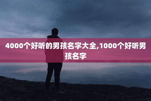 4000个好听的男孩名字大全,1000个好听男孩名字