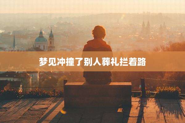 梦见冲撞了别人葬礼拦着路