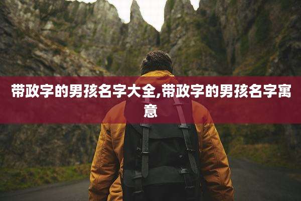 带政字的男孩名字大全,带政字的男孩名字寓意