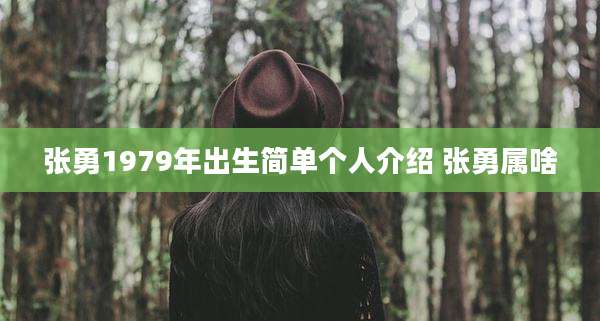 张勇1979年出生简单个人介绍 张勇属啥