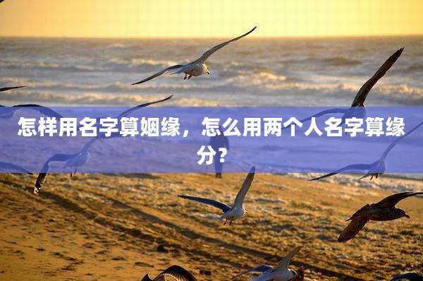 怎样用名字算姻缘,怎么用两个人名字算缘分?