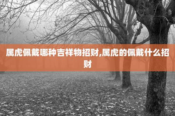 属虎佩戴哪种吉祥物招财,属虎的佩戴什么招财