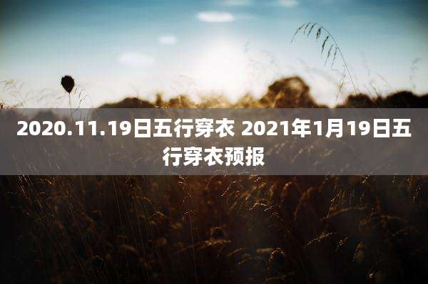2020.11.19日五行穿衣 2021年1月19日五行穿衣预报