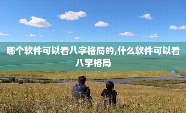 哪个软件可以看八字格局的,什么软件可以看八字格局