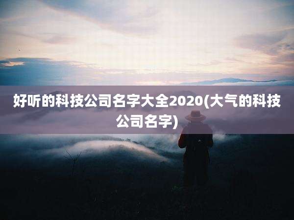 好听的科技公司名字大全2020(大气的科技公司名字)