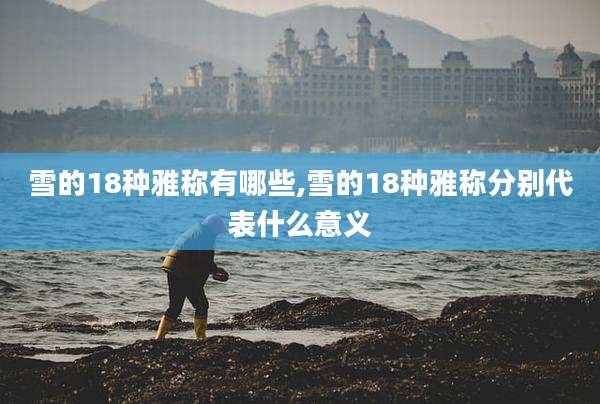 雪的18种雅称有哪些,雪的18种雅称分别代表什么意义