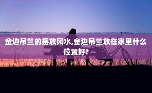 金边吊兰的摆放风水,金边吊兰放在家里什么位置好?
