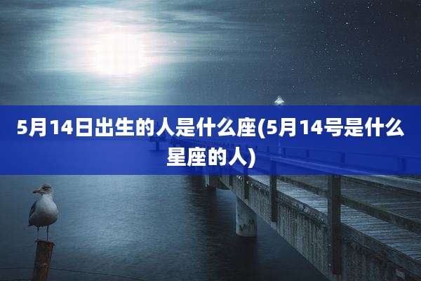 5月14日出生的人是什么座(5月14号是什么星座的人)