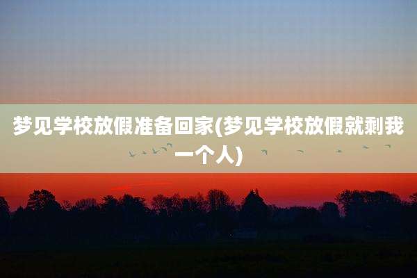 梦见学校放假准备回家(梦见学校放假就剩我一个人)