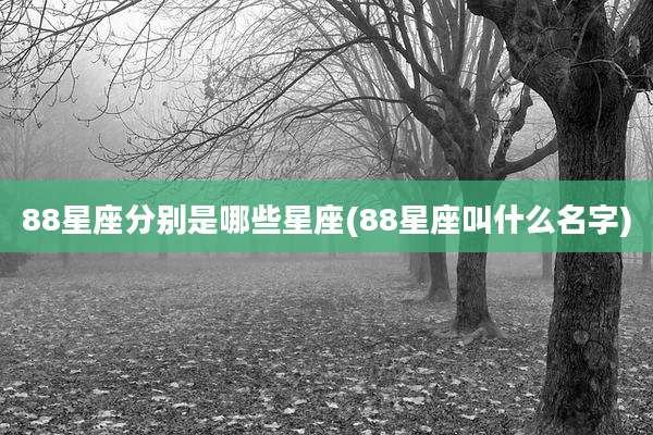 88星座分别是哪些星座(88星座叫什么名字)