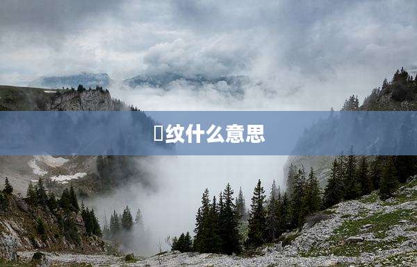 瀫纹什么意思