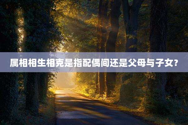 属相相生相克是指配偶间还是父母与子女？