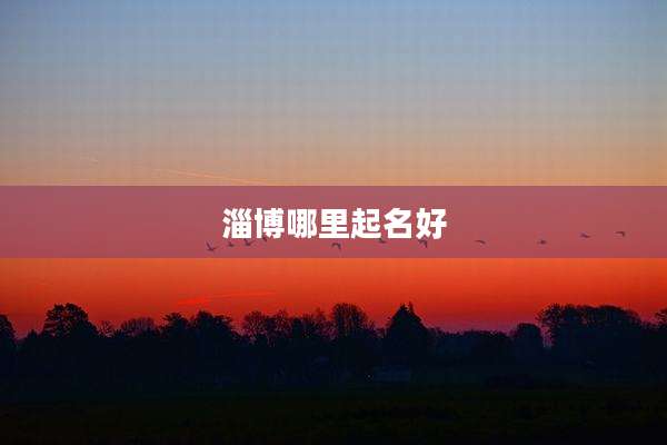淄博哪里起名好