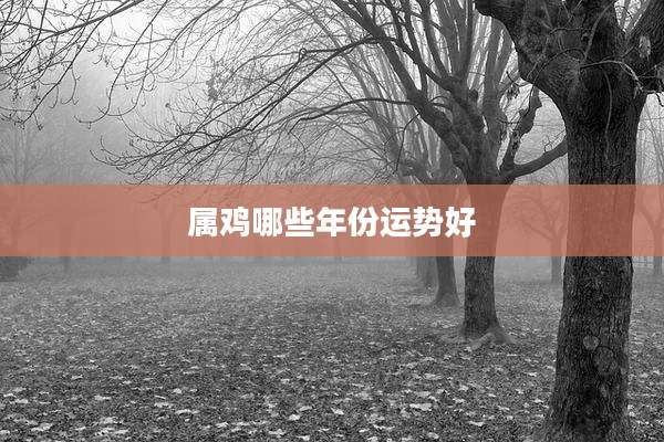 属鸡哪些年份运势好