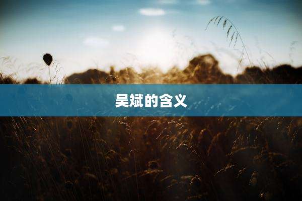 吴斌的含义