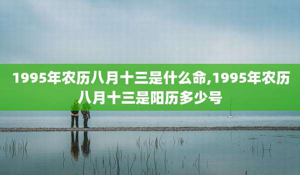 1995年农历八月十三是什么命,1995年农历八月十三是阳历多少号