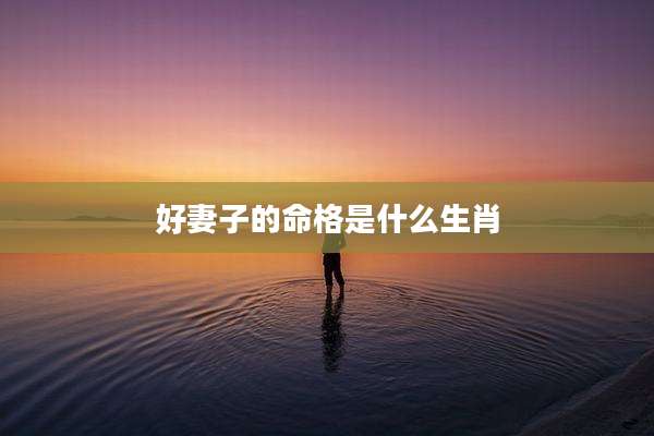 好妻子的命格是什么生肖