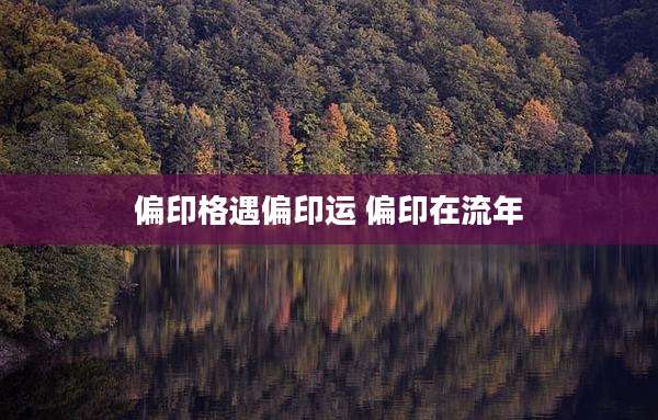 偏印格遇偏印运 偏印在流年