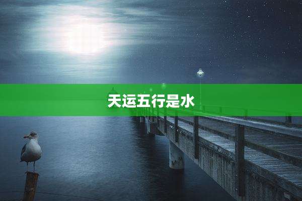 天运五行是水