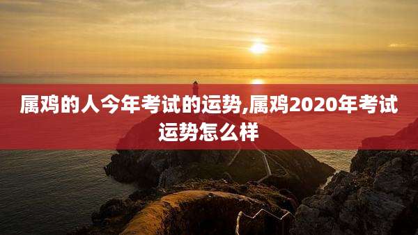 属鸡的人今年考试的运势,属鸡2020年考试运势怎么样