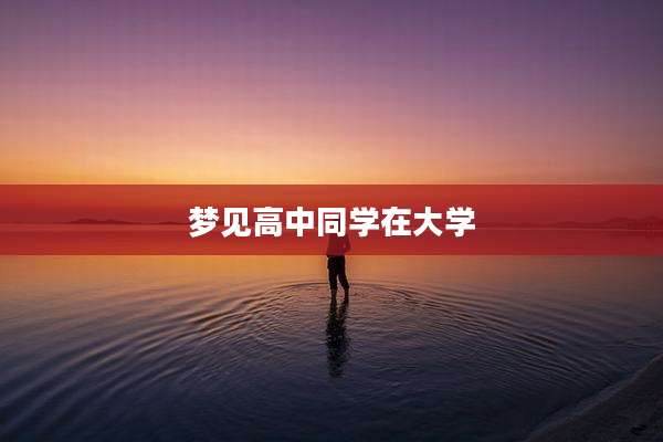 梦见高中同学在大学