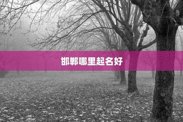 邯郸哪里起名好