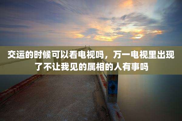交运的时候可以看电视吗，万一电视里出现了不让我见的属相的人有事吗