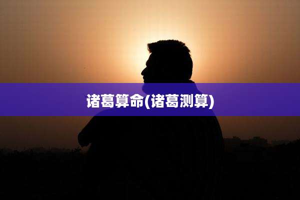 诸葛算命(诸葛测算)
