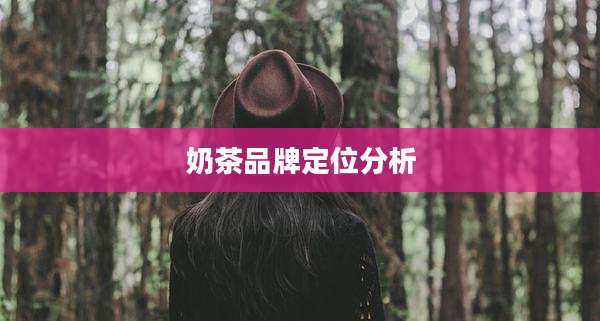 奶茶品牌定位分析