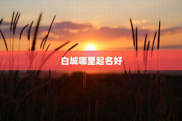 白城哪里起名好