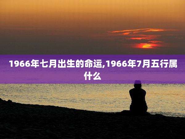 1966年七月出生的命运,1966年7月五行属什么