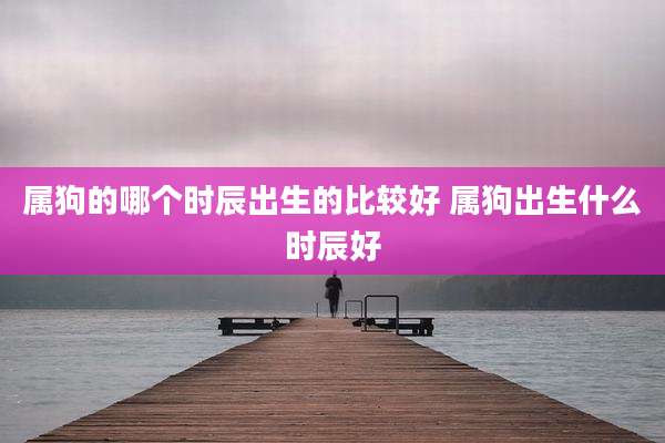属狗的哪个时辰出生的比较好 属狗出生什么时辰好
