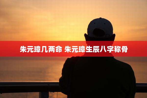 朱元璋几两命 朱元璋生辰八字称骨