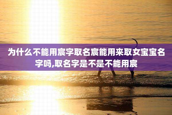 为什么不能用宸字取名宸能用来取女宝宝名字吗,取名字是不是不能用宸