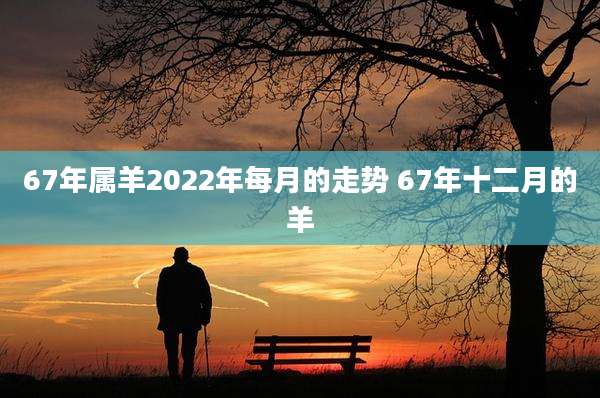 67年属羊2022年每月的走势 67年十二月的羊