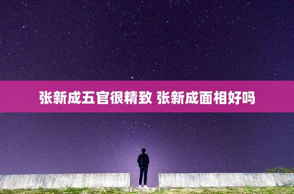 张新成五官很精致 张新成面相好吗