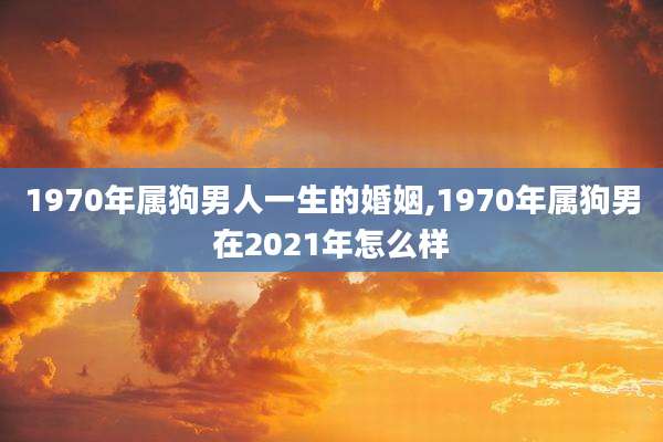 1970年属狗男人一生的婚姻,1970年属狗男在2021年怎么样