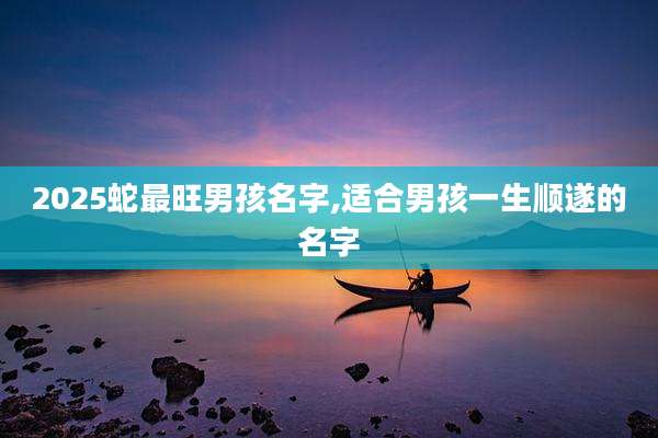 2025蛇最旺男孩名字,适合男孩一生顺遂的名字