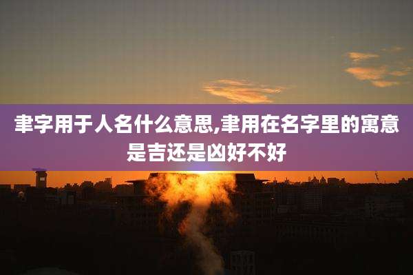 聿字用于人名什么意思,聿用在名字里的寓意是吉还是凶好不好