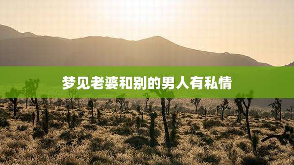 梦见老婆和别的男人有私情