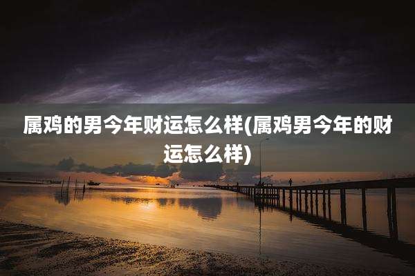 属鸡的男今年财运怎么样(属鸡男今年的财运怎么样)