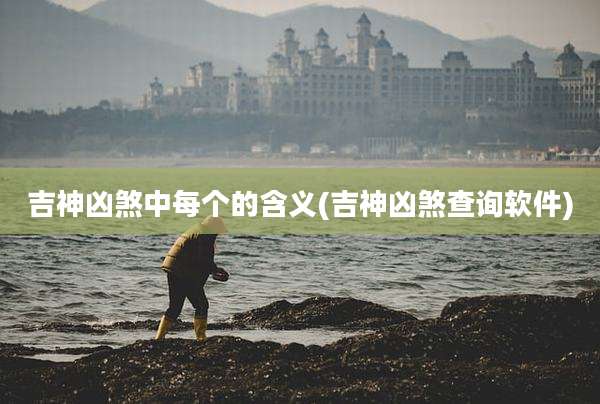 吉神凶煞中每个的含义(吉神凶煞查询软件)