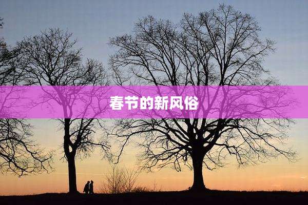 春节的新风俗